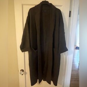 Mango Open Front Sweater Coat